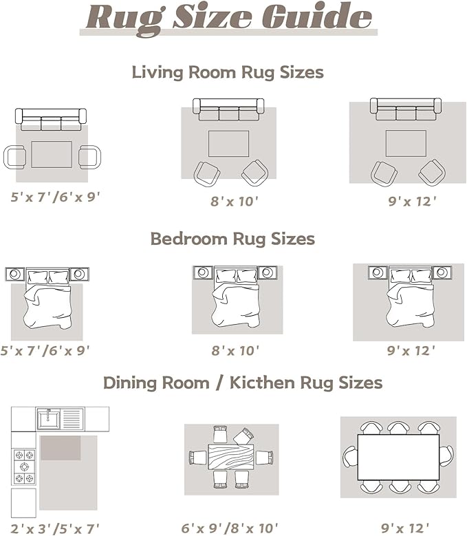 Area Rug 9x12 Washable Rug, Vintage Boho Medallion Rugs Non-Slip Soft Low Pile Large Distressed Rug Indoor Retro Carpet for Living Room Bedroom Dining Room Home Office (Taupe, 9'x12')