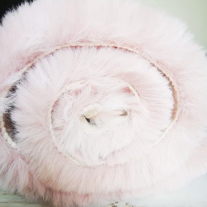 Ghouse Pink 8x10 Area Rugs Fluffy Faux Rabbit Fur Pink Fuzzy Rug Plush Shag Rugs for Living Room Bedroom, Playing Room, Nursery Room