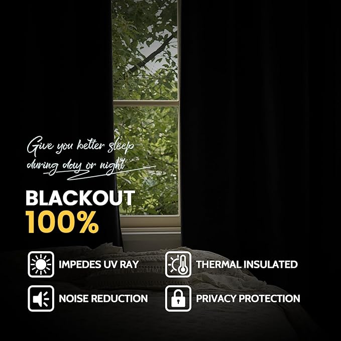 Yakamok 100% Blackout Curtain Panels 72 inches Cold and Light Blocking Drapes for Nursery, 2 Thick Layers Thermal Insulated Draperies (2 Pieces, 50 Wide Each Panel, Sage Front with White Backing)
