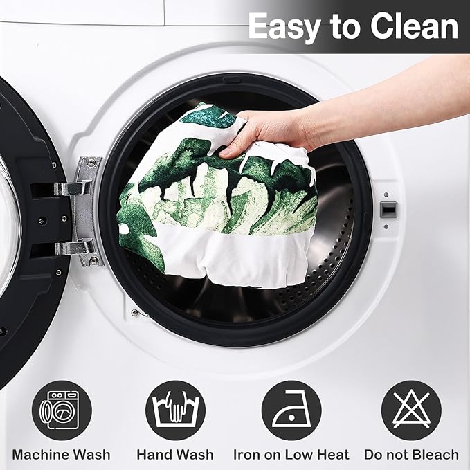 hyha 14Pcs Patio Cushion Covers, Stretch Outdoor Couch Cushion Covers, Washable Outdoor Chair/Sofa Slipcovers for Patio Furniture Cushions Protector with Elastic Bottom(Monstera Deliciosa,Cover Only)