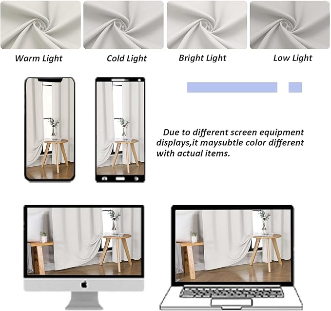 Simplebrand Ava Natural Blackout Curtains for Bedroom, 78 Inch Length, 2 Panels Set, Privacy Thermal Insulated Rod Pocket Window Curtains for Patio, French Door, W40 x L78 Inch