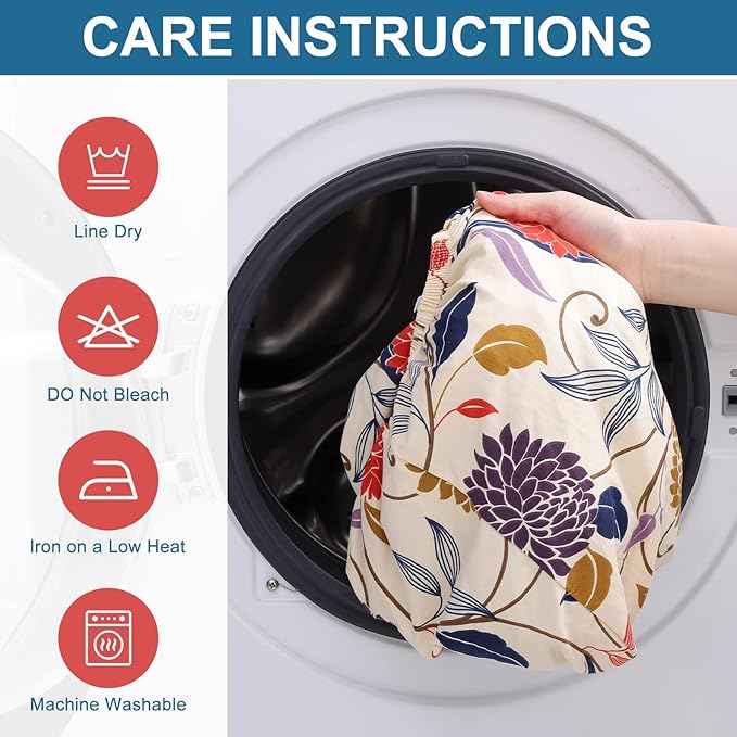 Smiry Printed Couch Cushion Covers, Stretch Soft Couch Covers for Sofa, Washable Non-Slip Sofa Slipcover Furniture Protector for Indoor and Outdoor (Backrest L, Orange)