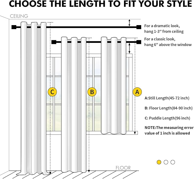 MIULEE Natural Blackout Curtains for Bedroom Living Room 72 Inches Long 2 Panels, Thermal Insulated Room Darkening Drapes Solid Grommet Noise Reduction Light Blocking Window Treatments 40x72 inch
