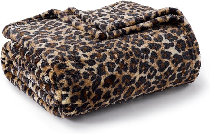 BEDELITE Fleece Blanke for Couch & Bed, Luxury Plush Cozy Fuzzy Blanket, Throw 50"x 60", Dark Brown