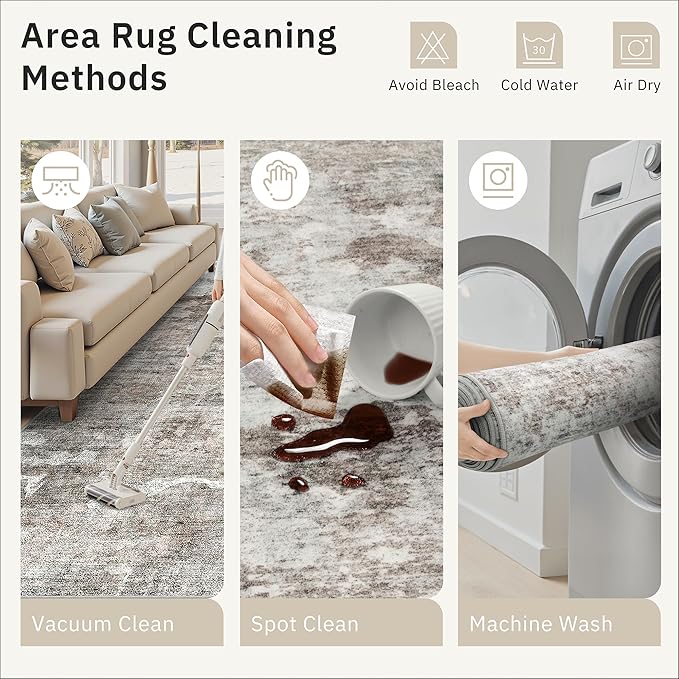 Runner Rug 2x10 Washable Non-Slip Hallway Runner Rugs for Kitchen Bathroom Laundry Room Pink/Grey Vintage Floor Carpet Runners for Hallways Entryway