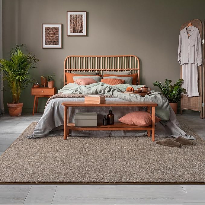 AROGAN Washable 2x6 Runner Rug for Hallway, Long Runner Rugs wtih Soft Memory Foam for Bedroom, Non Slip Backing Carpet Runners for Hallways, Kitchen, Bathroom, Entryway Home Decor, Matte Brown