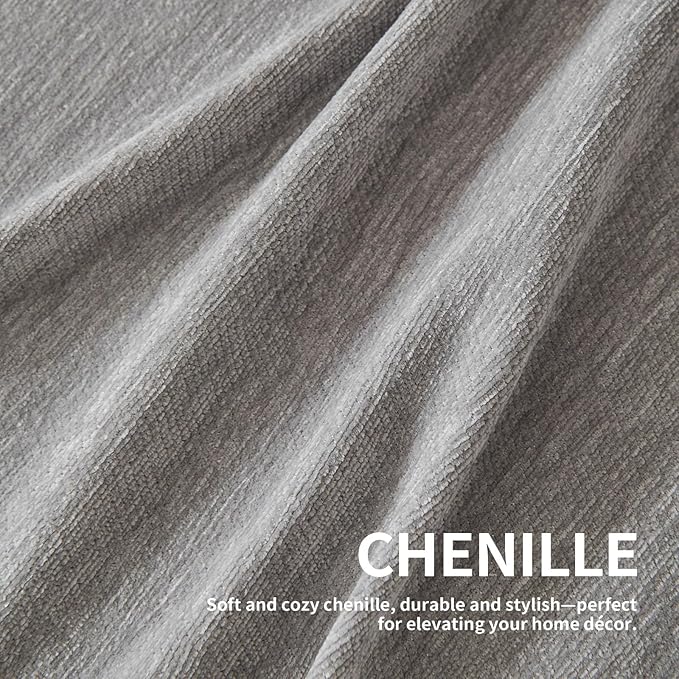 Couch Cover for Dogs, Boho Sofa Covers for 3 Cushion Couch, Chenille Sofa Slipcover for Pets Washable, L-Shape Sectional Couch Cover Soft Throw Blankets with Tassels(91x150,Grey)
