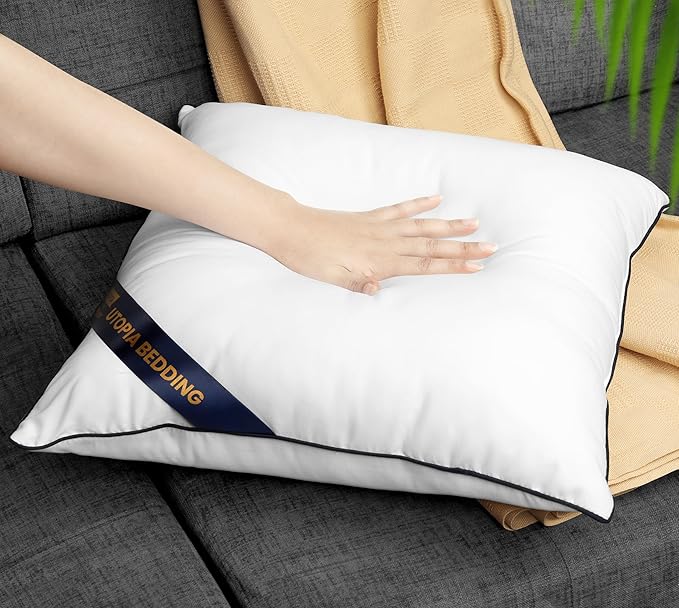 Utopia Bedding Throw Pillow Inserts (Pack of 2, White), 12 x 12 Inches Decorative Indoor Pillows for Sofa, Bed, Couch, Cushion Sham Stuffer
