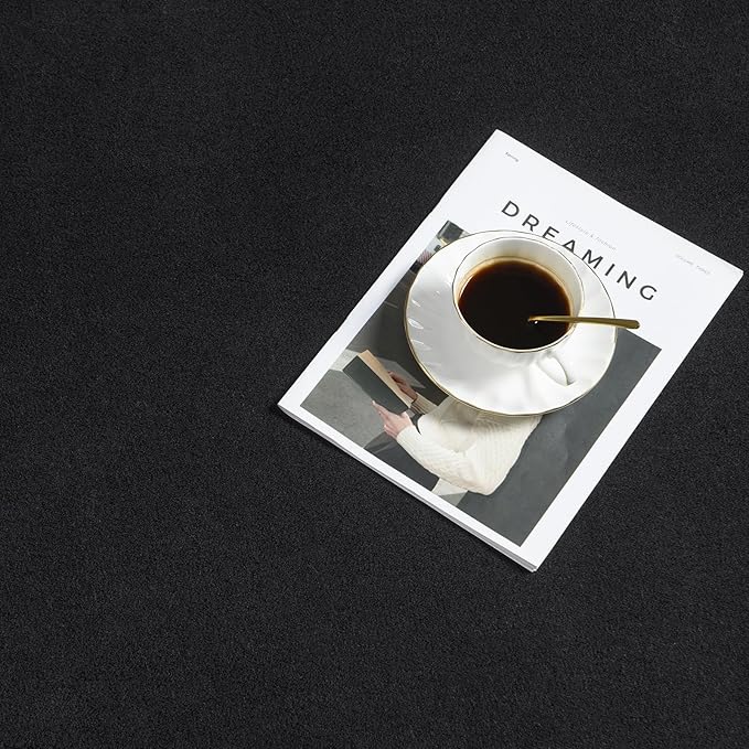 Amearea Modern Washable Runner Rugs, 2x4 Feet Black Bedroom Runner Rug, Small Area Rugs for Bedroom Living Room, Non Slip Memory Foam Rug for Hallway Entryway Kids Boys Girls Room Laundry Room