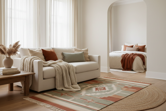How to Layer Home Textiles for a Cozy, Cohesive Space | Vibely Home