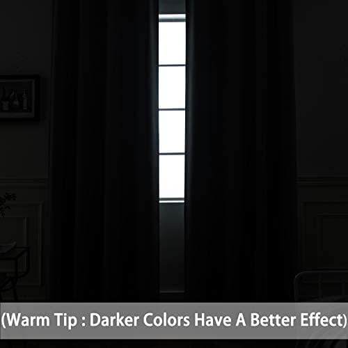Yakamok Ombre Purple and Grey Curtains for Bedroom, Gradient Room Darkening Curtains 63 inches long,Grommet Thermal Insulated Light Blocking Window Drapes/Curtain for Living Room,52 x 63 Inch,2 Panels