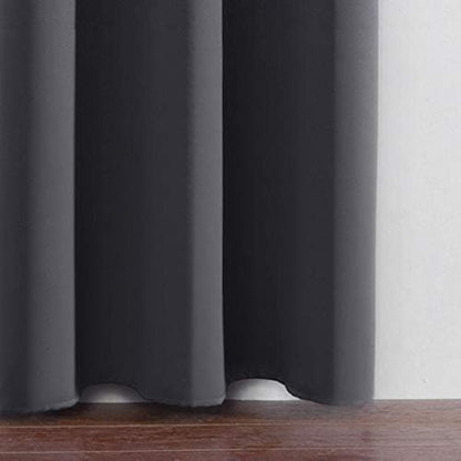 LEMOMO Blackout Curtains 66 x 95 inch/Grey Curtains Set of 2 Panels/Thermal Insulated Room Darkening Bedroom Curtains