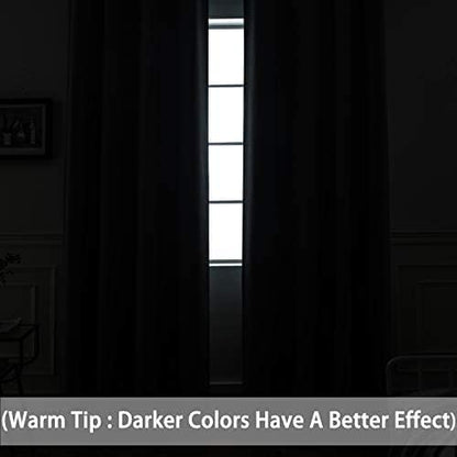 Yakamok Ombre Orange and Blue Curtains for Bedroom, Gradient Room Darkening Curtains, Grommet Thermal Insulated Light Blocking Window Drapes/Curtain for Living Room,52 x 36 Inch,2 Panels