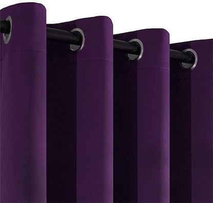 Yakamok Kitchen Bathroom Window Curtains - Blackout Curtains Small Window Short Drapes for Bedroom Living Room Kids Nursery Room(2 Panels,Purple,52x36 Inch)