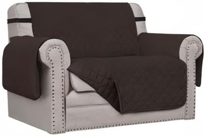 Easy-Going Oversized Chair Sofa Slipcover Reversible Sofa Cover Water Resistant Couch Cover Furniture Protector Cover with Elastic Straps for Pets Dog (Oversized Chair, Chocolate/Chocolate)