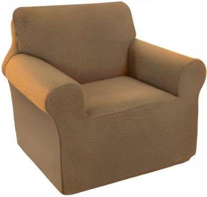 U-NICE HOME Recliner Chair Covers Stretch Couch Cover Sofa Cover Sofa Slipcover Furniture Protector for Chair Cover Pet Friendly(Armchair, Brown)