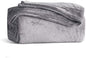 KMUSET Fleece Blanket Grey Queen Size Lightweight Cozy Plush Microfiber Solid Blanket Factory Shop
