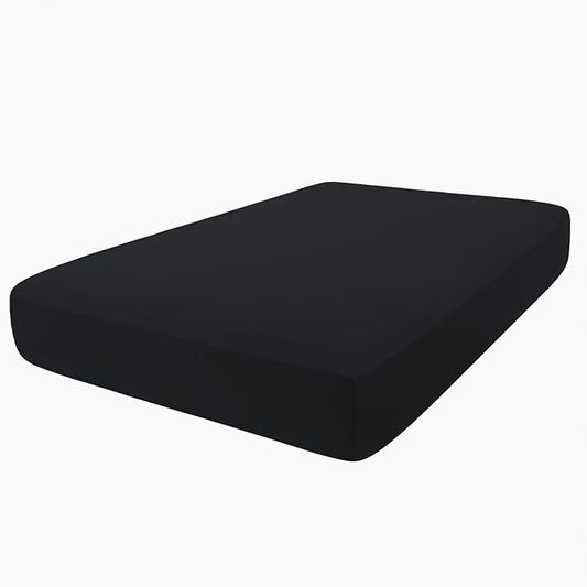 hyha Milk Silk Couch Cushion Covers, Soft Magic Sofa Covers Washable for 2 Cushion Couch, Stretch Sectional Outdoor Cushion Covers for Patio Furniture with Elastic Bottom(Medium, Black)