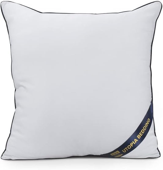 Utopia Bedding Throw Pillow Inserts (Pack of 4, White), 22 x 22 Inches Decorative Indoor Pillows for Sofa, Bed, Couch, Cushion Sham Stuffer
