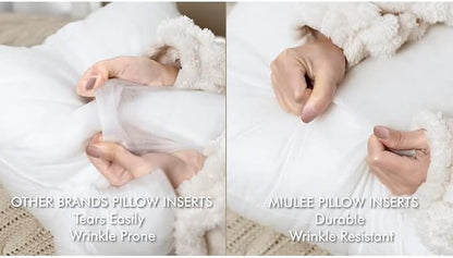 MIULEE Pillow Insert 18x18 Inch, Decorative Square Throw Pillow Inserts, Premium Fluffy Pillow Forms Sham Stuffer for Sofa Couch Living Room