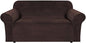 H.VERSAILTEX Stretch Velvet Loveseat Covers for 2 Cushion Couch Covers for Living Room Sofa Covers Slipcovers with Non Slip Straps Bottom, Ultra Thick Comfy Velour (Width 58"-72", Chocolate)