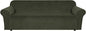 H.VERSAILTEX Stretch Velvet Sofa Covers Large Couch Covers Furniture Protector Soft with Non Slip Elastic Bottom, Feature Thick Comfy Rich Velour (Extra Large Sofa 98"-105", Olive)