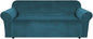 H.VERSAILTEX Stretch Velvet Sofa Covers for 3 Cushion Couch Covers Furniture Protector Soft with Non Slip Elastic Bottom, Crafted from Thick Comfy Rich Velour (Large Sofa 90"-97", Deep Teal)