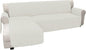Easy-Going Sofa Slipcover L Shape Sofa Cover Sectional Couch Cover Chaise Lounge Slip Cover Reversible Sofa Cover Furniture Protector Cover for Pets Kids Children Dog Cat (X-Large,Ivory/Ivory)