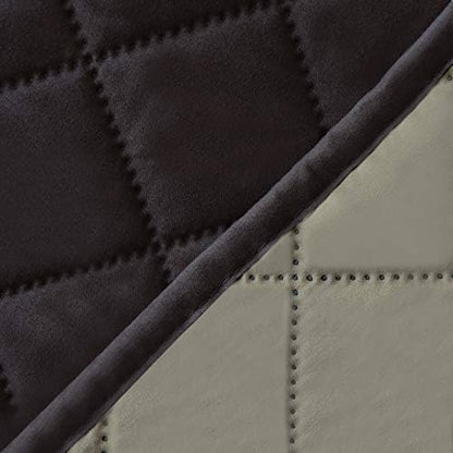 Easy-Going 4 Seater Sofa Slipcover Reversible Sofa Cover Water Resistant Couch Cover with Foam Sticks Elastic Straps Furniture Protector for Pets Children Dog Cat (XX-Large, Chocolate/Beige)