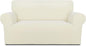 PureFit Super Stretch Sofa Slipcover – Spandex Non Slip Soft Couch Sofa Cover, Washable Furniture Protector with Non Skid Foam and Elastic Bottom for Kids, Pets （Loveseat, Ivory）