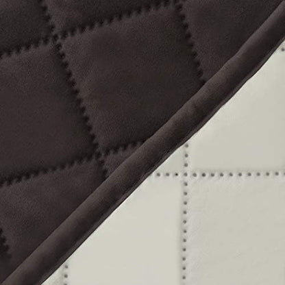 Easy-Going 4 Seater Sofa Slipcover Reversible Sofa Cover Water Resistant Couch Cover with Foam Sticks Elastic Straps Furniture Protector for Pets Children Dog Cat (XX-Large, Chocolate/Ivory)