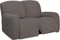 PureFit Super Stretch Loveseat Recliner Sofa Couch Cover with Pocket – 2 Seats Non Slip Soft Sofa Slipcover, Washable Reclining Furniture Protector for Pets (Recliner Loveseat, Taupe)