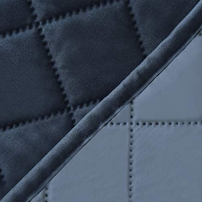 Easy-Going 4 Seater Sofa Slipcover Reversible Sofa Cover Water Resistant Couch Cover with Foam Sticks Elastic Straps Furniture Protector for Pets Children Dog Cat (XX-Large, Dark Blue/Light Blue)