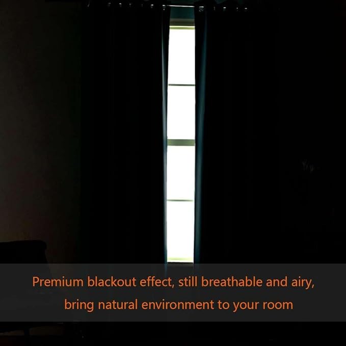 H.VERSAILTEX Blackout Patio Curtains 100 x 84 Inches for Sliding Door Extral Wide Blackout Curtain Panels Thermal Insulated Room Divider - Grommet Top, 7' Tall by 8.5' Wide - Natural