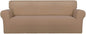 PureFit Super Stretch Sofa Slipcover – Spandex Non Slip Soft Couch Sofa Cover, Washable Furniture Protector with Non Skid Foam and Elastic Bottom for Kids, Pets （Oversized Sofa, Camel）