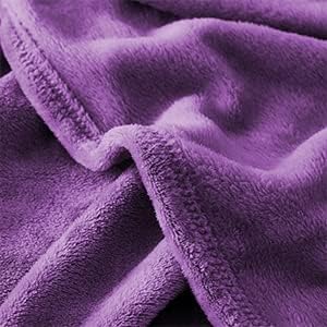 KMUSET Super Soft Throw Blanket Premium Silky Flannel Fleece Throw Size Purple Microfiber Lightweight Blanket All Season Use