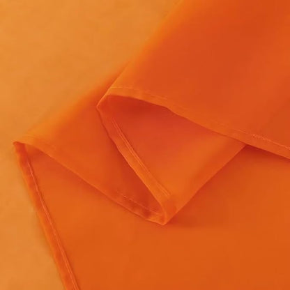SpaceDresser Basic Rod Pocket Sheer Voile Window Curtain Panels Orange 1 Pair 2 Panels 52 Width 36 Inch Long for Kitchen Bedroom Children Living Room Yard（Orange, 52W x 36L）