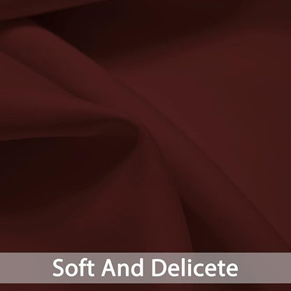 Yakamok 36 Inch Blackout Curtains for Kitchen, Grommet Sunlight Block Energy Saving Window Drapes for Bedroom Bathroom, Burgundy Red, 52Wx36L, 2 Panels