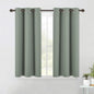 NICETOWN Modern Blackout Curtains Noise Reducing, Thermal Insulated and Privacy Room Darkening Drape Panels for Boy's Guest Room Door Small Short Window (Sage Green, 2 Panels, W42 x L45 -Inch)
