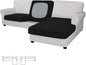 Easy-Going Stretch 3 Pieces Couch Cushion Covers for Sectional Sofa Left/Right L Shape Chaise Lounge Sofa Seat slipcover Anti-Slip Sofa Cover Soft (2 Seater + 1 Chaise, Black)