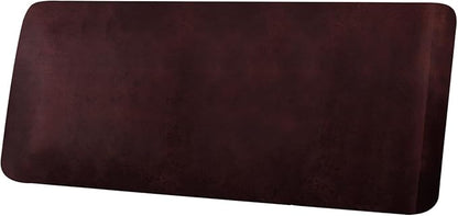 Leather Look Couch Cushion Covers Sofa Seat Slipcovers Sets Couches Furniture Protector for Sectional Armchair Loveseat Pets Kids Stretch Spandex Fabric (1 Cushion Sofa, Burgundy)