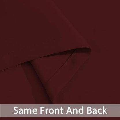 Yakamok Blackout Curtains Room Darkening Thermal Insulated Window Panels,Solid Grommet Top Drapes for Bedroom/Living Room(62Wx84L, Burgundy Red, 2 Panels)