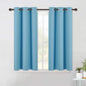 NICETOWN Thermal Insulated Curtains Blackout Draperies, Window Treatment Solid Grommet Room Darkening Drape Panels for Bedroom (Teal Blue, Set of 2 Panels, 42 by 45 Inch Long)