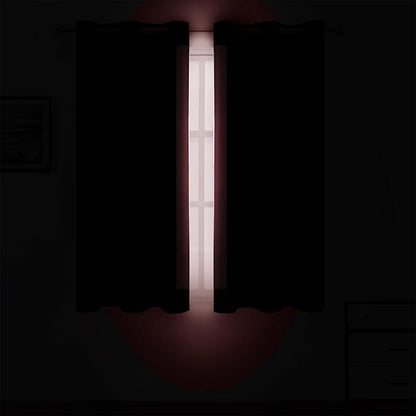LEMOMO Burgundy Red Blackout Curtains 42 x 54 Inch Length Set of 2 Panels Grommet Bedroom Curtains for Living Room