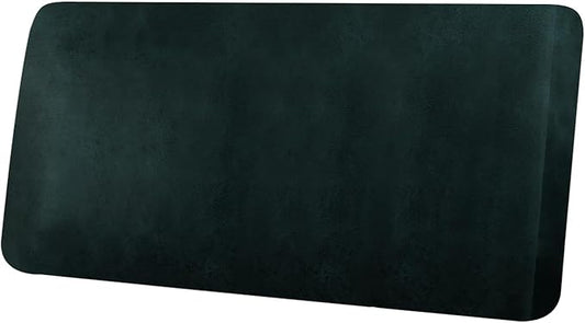 Leather Look Couch Cushion Covers Sofa Seat Slipcovers Sets Couches Furniture Protector for Sectional Armchair Loveseat Pets Kids Stretch Spandex Fabric (1 Cushion Loveseat, Dark Green)