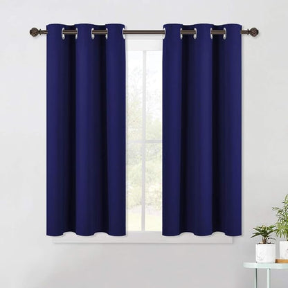 NICETOWN Royal Blue Blackout Draperies Curtains, All Season Thermal Insulated Solid Grommet Top Blackout Curtains/Drapes for Kid's Room (1 Pair, 42 x 45 Inch in Royal Blue)