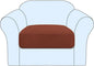 H.VERSAILTEX Stretch Couch Cushion Covers Individual Seat Sofa Chair Slipcovers Cushion Protector Cover Featuring Jacquard Textured Twill Fabric(1 Cushion Chair Cover, Rust)