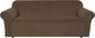 H.VERSAILTEX Stretch Velvet Sofa Covers for 3 Cushion Couch Covers Furniture Protector Soft with Non Slip Elastic Bottom, Crafted from Thick Comfy Rich Velour (Sofa 72"-90", Bronze Brown)