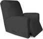 PureFit Super Stretch Chair Sofa Slipcover with Pocket – Spandex Non Slip Soft Couch Sofa Cover, Washable Furniture Protector with Elastic Bottom for Kids, Pets （Recliner, Dark Gray）
