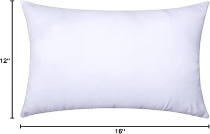 MIULEE Throw Pillow Insert Premium Pillow Stuffer Sham Rectangle Form for Decorative Cushion Bed Couch Sofa 12x16 Inch